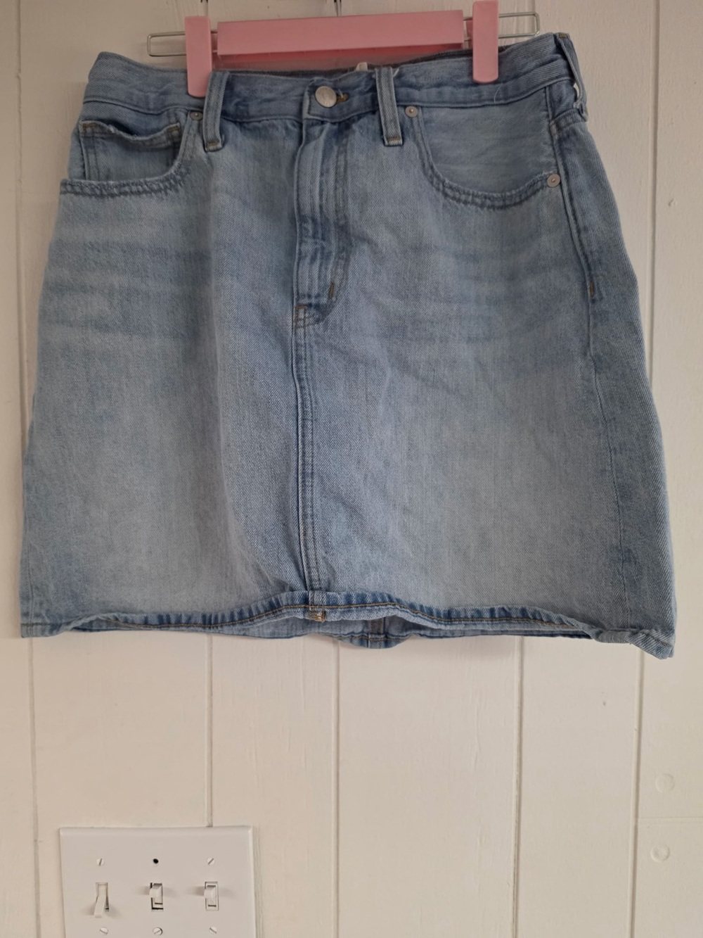 Madewell Rigid Denim A-Line Denim Mini Skirt- Size 28